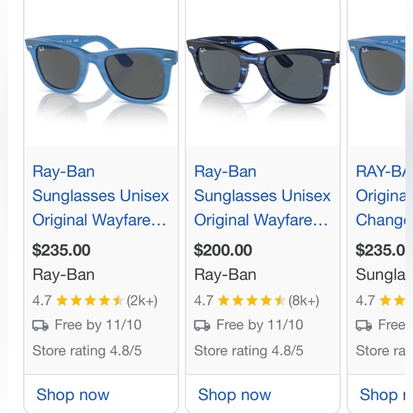 Ray-Ban Blue Unisex brand new Sunglasses - Picture 16 of 16